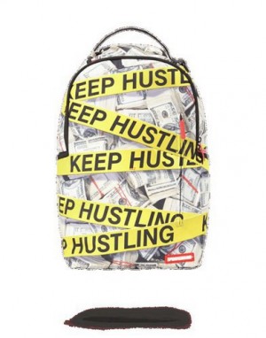 Multicolor Sprayground Keep Hustling Backpacks | 48957-LXKZ