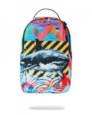 Multicolor Sprayground Lone Shark Backpacks | 39756-QYHN