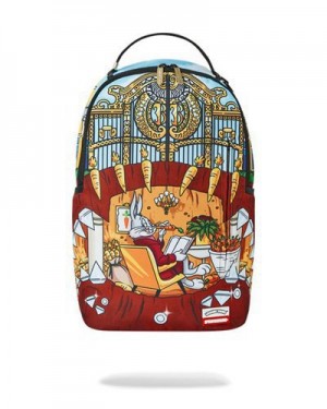 Multicolor Sprayground Looney Tunes Bugs Bunny Zaddy Backpacks | 60273-CVFA