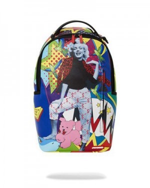 Multicolor Sprayground Marilyn Monroe Pop Art (Dlxv) Backpacks | 93608-NVBE