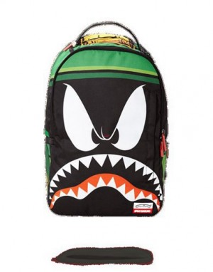 Multicolor Sprayground Marvin The Martian Shark Backpacks | 52804-TRNS