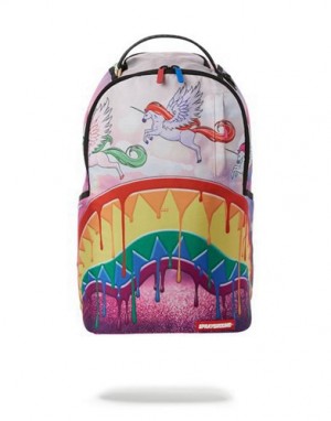 Multicolor Sprayground Melt The Rainbow Backpacks | 91827-KNXU