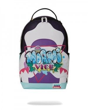 Multicolor Sprayground Miami Vice South Beach (Dlxv) Backpacks | 81246-BDPY