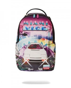 Multicolor Sprayground Miami Vice Vibes (Dlxv) Backpacks | 76934-JHIW