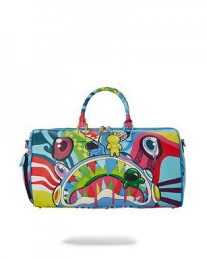 Multicolor Sprayground Mind Trip Duffle Bags | 90158-VSIH