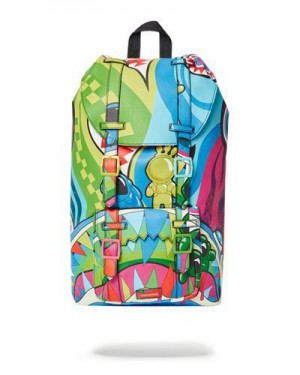 Multicolor Sprayground Mind Trip Hills Backpacks | 96205-SFDP