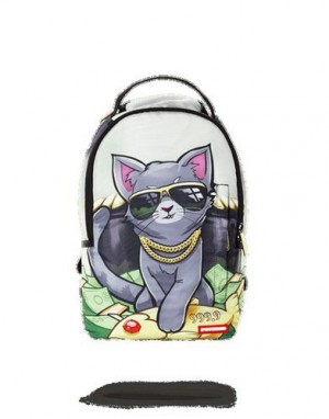 Multicolor Sprayground Mini Kitten Face Backpacks | 87361-BCTL