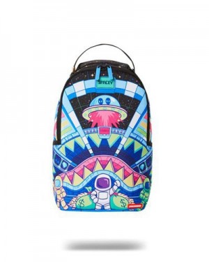 Multicolor Sprayground Mini Land Of Astromane Backpacks | 24067-RBFL