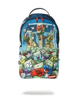 Multicolor Sprayground Money Boys: The Break Out Backpacks | 84507-RESW