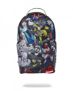 Multicolor Sprayground Mortal Kombat: Mash Up Backpacks | 92367-KHZA