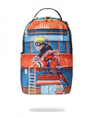 Multicolor Sprayground Naruto Landmark Backpacks | 05917-GKWT