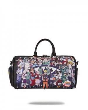 Multicolor Sprayground Naruto Mashup Duffle Bags | 24608-YCSQ