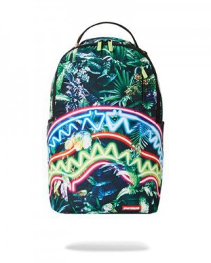 Multicolor Sprayground Neon Forest Backpacks | 49507-UVXT