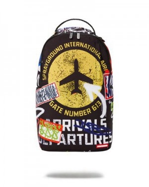 Multicolor Sprayground Night Flight (Dlxr) Backpacks | 29156-GRHY