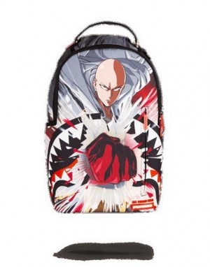 Multicolor Sprayground One Punch Man Shark Backpacks | 39684-HRMD