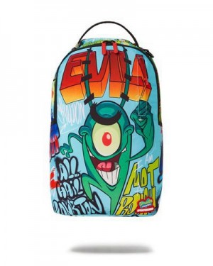 Multicolor Sprayground Plankton On The Run (Dlxr) Backpacks | 14697-EDTS