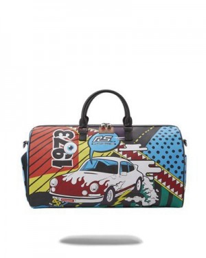 Multicolor Sprayground Porsche 1972 Collab (Only 1,911 Units Made) Duffle Bags | 75304-QCDX