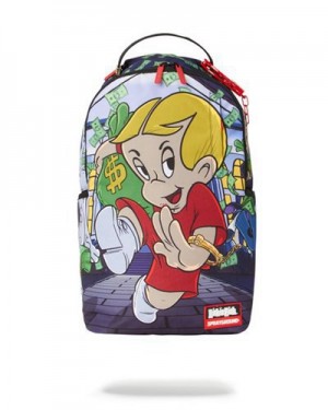 Multicolor Sprayground Richie Rich: On The Run Backpacks | 96013-JWEI