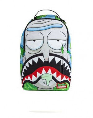 Multicolor Sprayground Rick Shark Backpacks | 69213-UKIZ