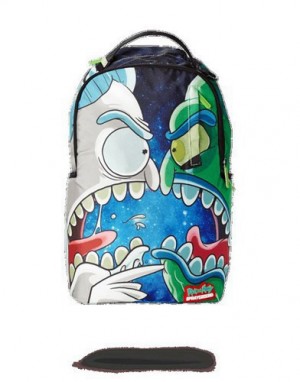 Multicolor Sprayground Rick & Morty Rick Vs Zeep Backpacks | 31746-YVEI