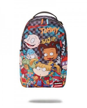 Multicolor Sprayground Rugrats Mashup (Dlxr) Backpacks | 59368-ESAD