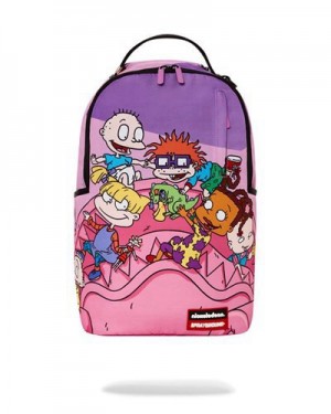 Multicolor Sprayground Rugrats Play All Day Backpacks | 46152-SWAC