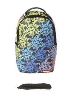 Multicolor Sprayground Samurai Head Repeat (One Of One) Backpacks | 36928-REOZ