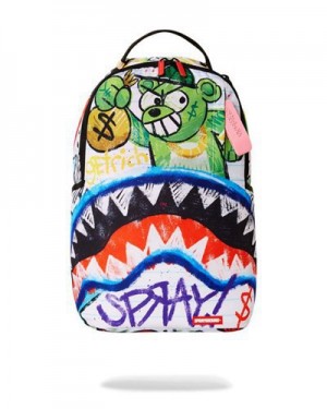 Multicolor Sprayground Scribble Me Rich Backpacks | 54201-FGWK