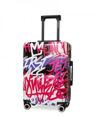 Multicolor Sprayground Shark Atelier Sharknautics Hardshell Carry-on Luggage | 62731-LZDY