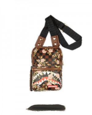 Multicolor Sprayground Sharkflower Crossbody Bags | 67012-NOWM