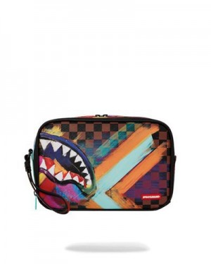 Multicolor Sprayground Sharks In Paris City Streaks Bags | 57980-EYZC