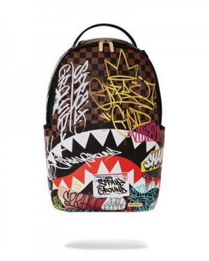 Multicolor Sprayground Sharks In Paris The Rizz (Dlxv) Backpacks | 25134-RLMU