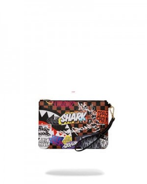 Multicolor Sprayground Sharks In Paris The Rizz Crossover Clutch Bag | 05917-STMZ