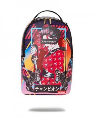 Multicolor Sprayground Sharkuza (Dlxv) Backpacks | 79514-INXR