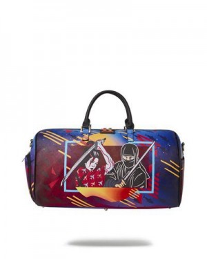 Multicolor Sprayground Sharkuza Duffle Bags | 83769-BEFO