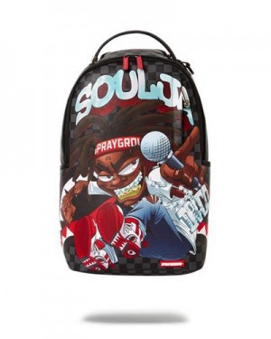 Multicolor Sprayground Soulja Boy Make The Crowd Go Wild Draco Backpacks | 50128-RTPN