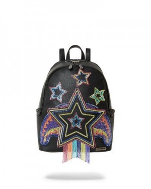 Multicolor Sprayground Star Racer A.I.7 Sandflower Collab Beaded Savage Backpacks | 31904-JQOD