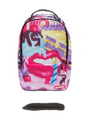 Multicolor Sprayground Sugar Lips Backpacks | 48609-TVYL