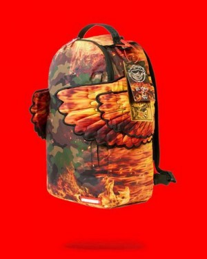 Multicolor Sprayground The Lil Tjay Fallin Angel 4 Wing Backpacks | 54987-OLZK