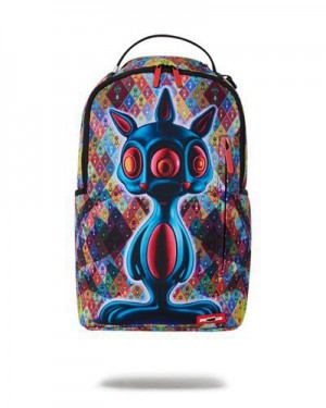 Multicolor Sprayground The Rabbbit Shark Ron English Collab Backpacks | 69172-SVKP