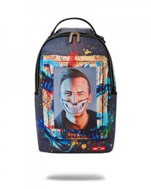 Multicolor Sprayground The Rare Dbd Grin Shark Portrait By Ron English- Super Limited Edition Backpacks | 51860-LHKY