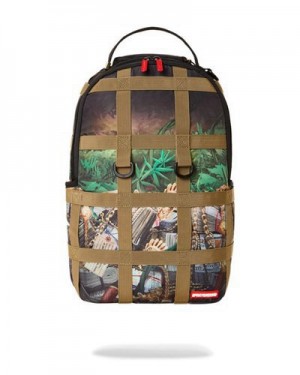 Multicolor Sprayground Treasure Hunt Backpacks | 90815-YZJT