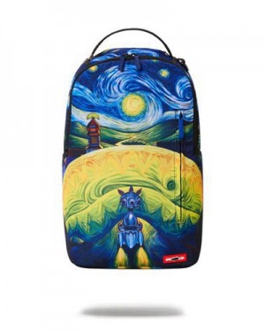 Multicolor Sprayground Trippy Nights Rabbbit Edition Ron English Collab Backpacks | 72954-HDVE