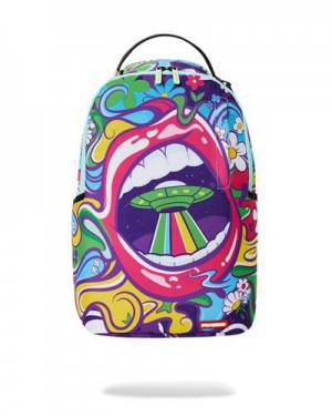 Multicolor Sprayground Trips & Lips Backpacks | 35128-FOJA