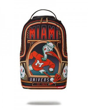 Multicolor Sprayground University Of Miami (Dlxr) Backpacks | 91460-JHRC