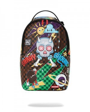 Multicolor Sprayground Wtf Wtf (Dlxv) Backpacks | 10486-QXVU