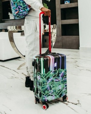 Multicolor Sprayground 暗号通貨スタック (Crypto Stacks) Luggage | 30428-NIBL