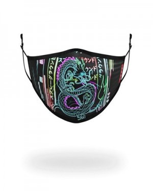 Multicolor Sprayground ナイトドラゴン (Nite Dragon) Face Masks | 30254-ELHC