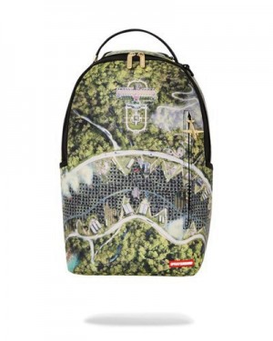 Olive Sprayground Aerial Pursuit (Dlxv) Backpacks | 87695-QMSG