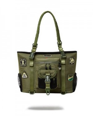 Olive Sprayground Special Ops Full Throttle Tote Bags | 56732-TIBG